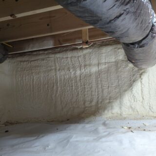 Crawl Space insulated with Spray Foam, by Foam InSEALators in Glen Burnie, MD