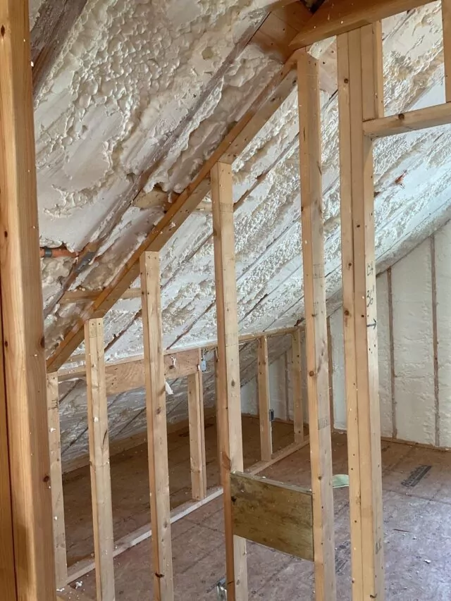 Attic with insulation